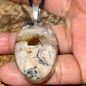 Honey Dendritic Opal Pendant